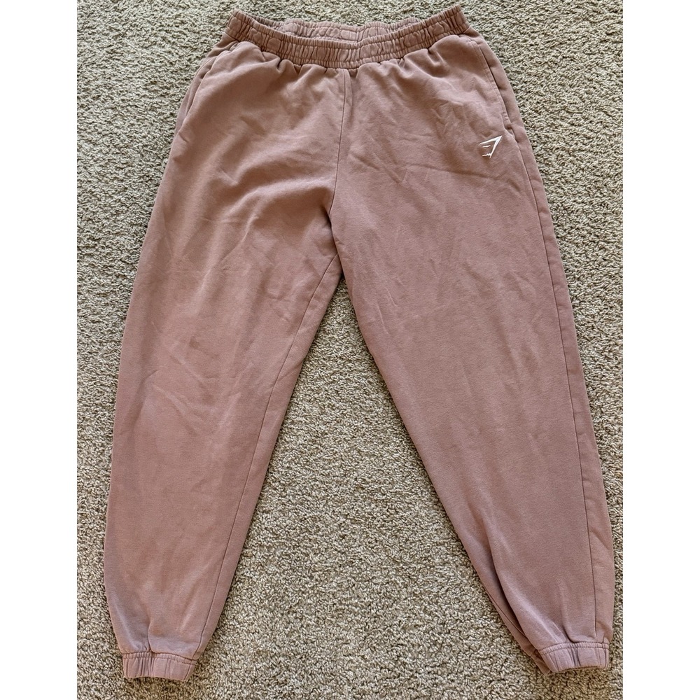 Gymshark Women's Large Brown Jogger Sweatpants‎ Fleece Lounge